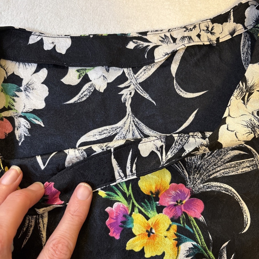Homemade‎ Floral Silky Women's Top Size XXL - Picture 3 of 6
